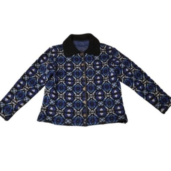 VINTAGE Jersey Modeller  Swedish Close Knit Sweater Button Up Adult Size 40 - Picture 1 of 10